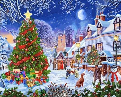 Christmas Diy Paint By Numbers Kits UK CH0021