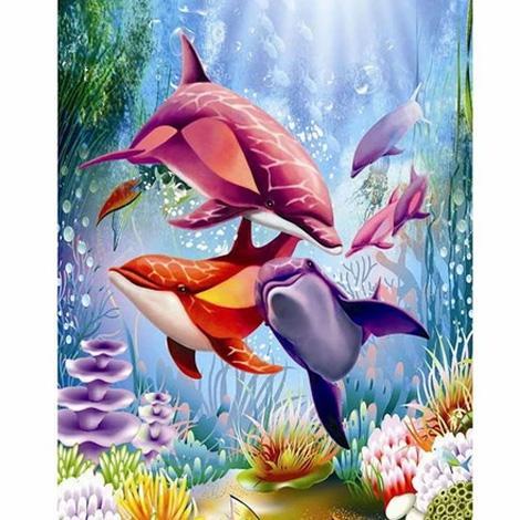 Dolphin Diy Paint By Numbers Kits MA219