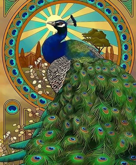 Animal Peacock Diy Paint By Numbers Kits UK AN0667