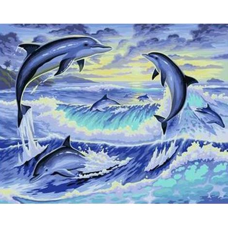 Dolphin Diy Paint By Numbers Kits MA208