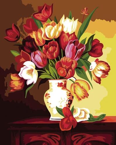 Tulips Diy Paint By Numbers Kits UK PL0239