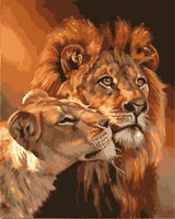 Sale Lion Diy Paint By Numbers Kits UK AN0023