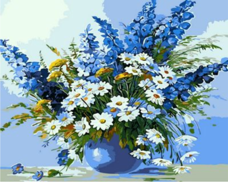 Chrysanthemum Diy Paint By Numbers Kits UK PL0273