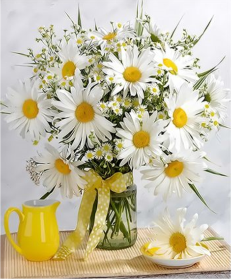 Chrysanthemum Diy Paint By Numbers Kits UK PL0274