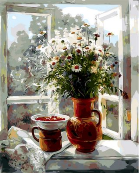 Chrysanthemum Diy Paint By Numbers Kits UK PL0285