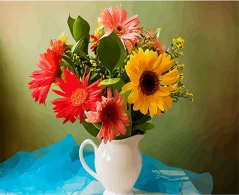 Chrysanthemum Diy Paint By Numbers Kits UK PL0289