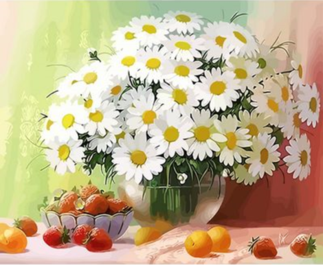 Chrysanthemum Diy Paint By Numbers Kits UK PL0295