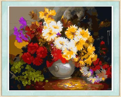 Chrysanthemum Diy Paint By Numbers Kits UK PL0300