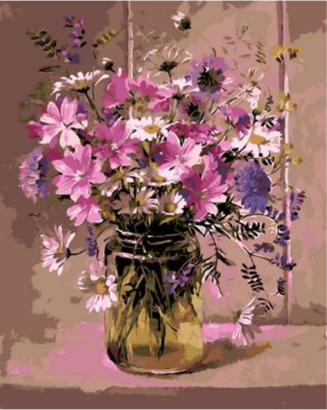 Chrysanthemum Diy Paint By Numbers Kits UK PL0312