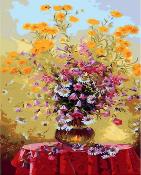 Chrysanthemum Diy Paint By Numbers Kits UK PL0313