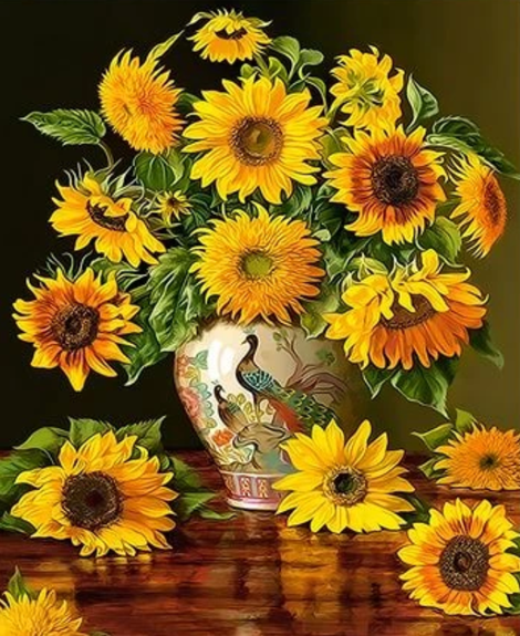 Sunflower Diy Paint By Numbers Kits UK PL0354