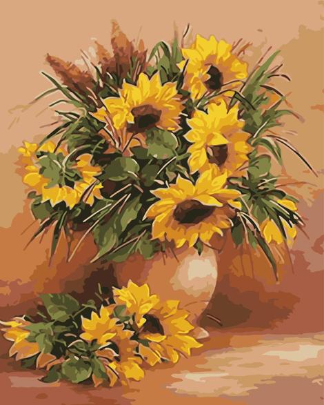 Sunflower Diy Paint By Numbers Kits UK PL0357