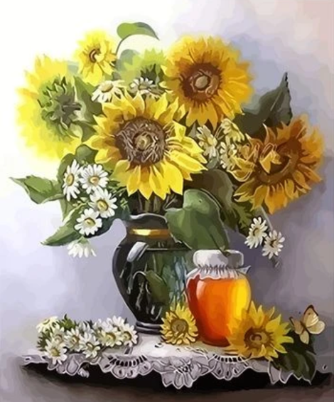 Sunflower Diy Paint By Numbers Kits UK PL0364