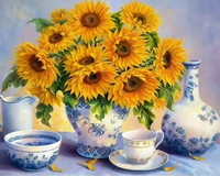 Sunflower Diy Paint By Numbers Kits UK PL0366