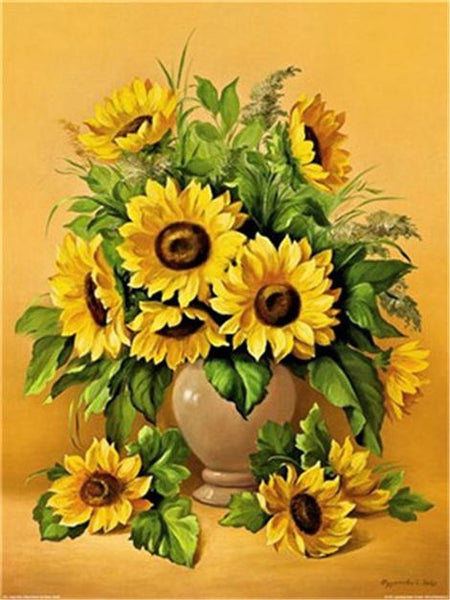 Sunflower Diy Paint By Numbers Kits UK PL0370