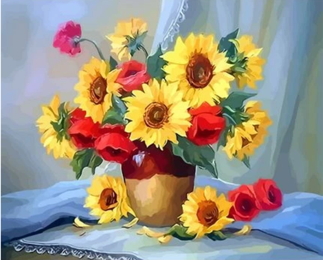 Sunflower Diy Paint By Numbers Kits UK PL0373