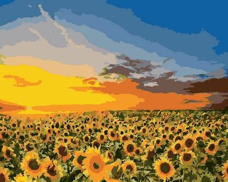 Sunflower Diy Paint By Numbers Kits UK PL0374