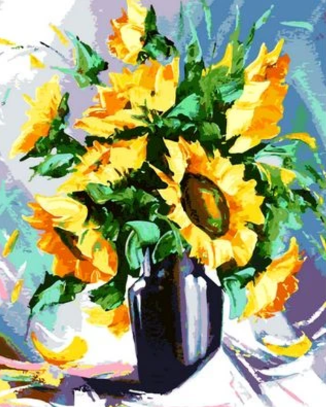 Sunflower Diy Paint By Numbers Kits UK PL0376