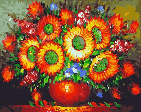 Sunflower Diy Paint By Numbers Kits UK PL0378