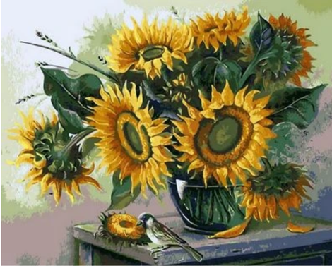 Sunflower Diy Paint By Numbers Kits UK PL0383