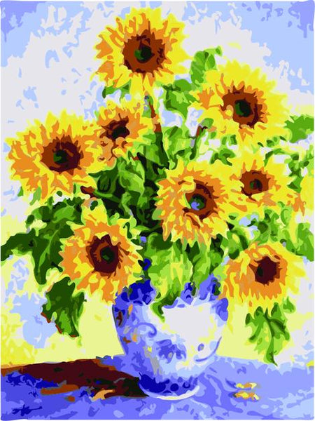Sunflower Diy Paint By Numbers Kits UK PL0384