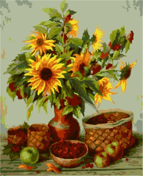 Sunflower Diy Paint By Numbers Kits UK PL0385