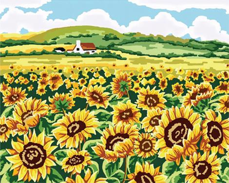 Sunflower Diy Paint By Numbers Kits UK PL0388