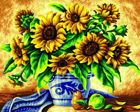 Sunflower Diy Paint By Numbers Kits UK PL0390