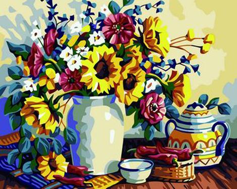 Sunflower Diy Paint By Numbers Kits UK PL0391