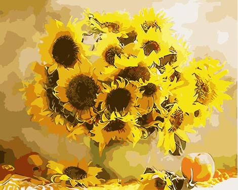 Sunflower Diy Paint By Numbers Kits UK PL0392