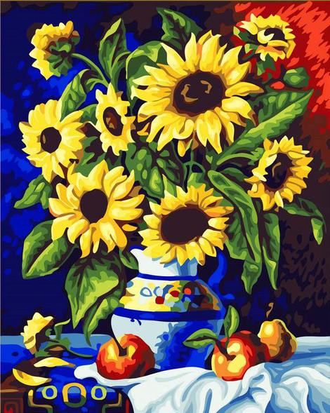 Sunflower Diy Paint By Numbers Kits UK PL0393