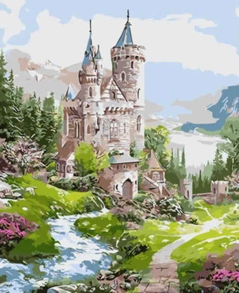 Landscape Castle Diy Paint By Numbers Kits UK BU0072