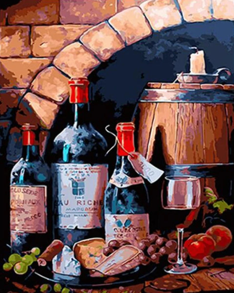 Wine&Fruit Diy Paint By Numbers Kits for Kids FD214