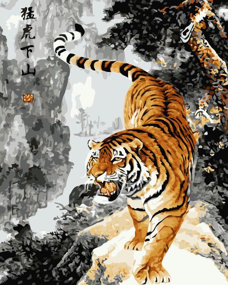 Tiger Diy Paint By Numbers Kits UK AN0003