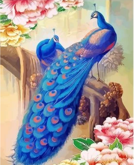 Animal Peacock Diy Paint By Numbers Kits UK AN0688