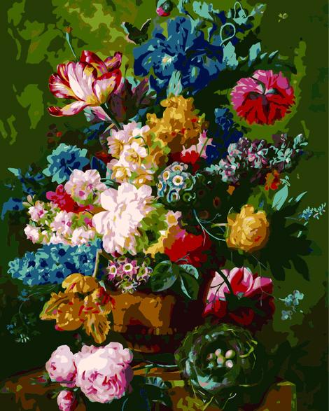 Flower Diy Paint By Numbers Kits UK PL0400
