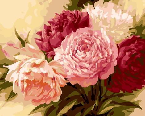 Flower Diy Paint By Numbers Kits UK PL0401
