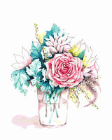 Flower Diy Paint By Numbers Kits UK PL0417