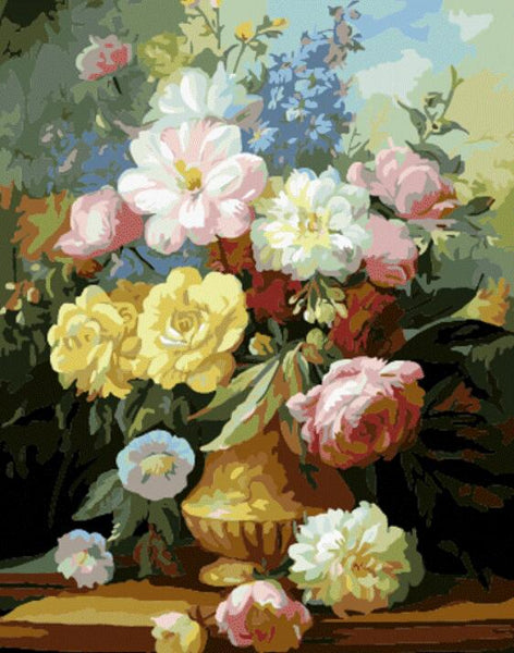 Flower Diy Paint By Numbers Kits UK PL0426