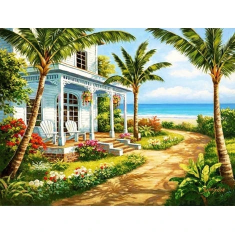 Seaside House Diy Paint By Numbers Kits UK BU0103