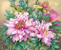 Flower Diy Paint By Numbers Kits UK PL0449