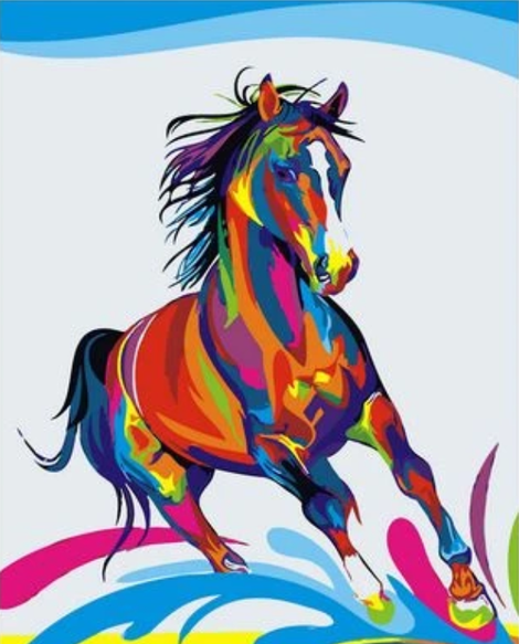 Animal Horse Diy Paint By Numbers Kits For Adults UK AN0049