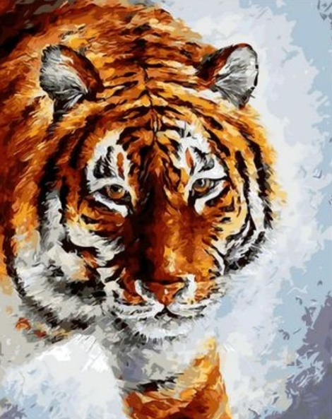 Animal Tiger Diy Paint By Numbers Kits UK AN0366