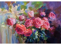 Rose Flowers Diy Paint By Numbers Kits UK PL0505