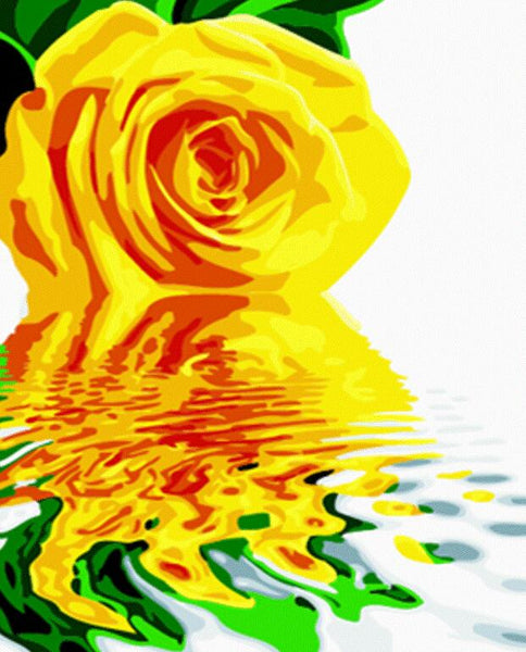 Rose Flowers Diy Paint By Numbers Kits UK PL0560
