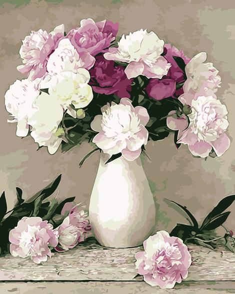Flower Diy Paint By Numbers Kits UK PL0056