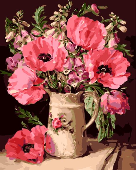 Flower Diy Paint By Numbers Kits UK PL0570