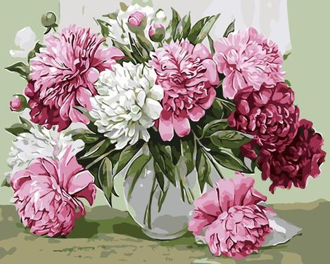 Peony Diy Paint By Numbers Kits UK PL0057