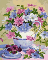 Flower Diy Paint By Numbers Kits UK PL0595