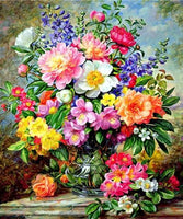 Flower Diy Paint By Numbers Kits UK PL0601